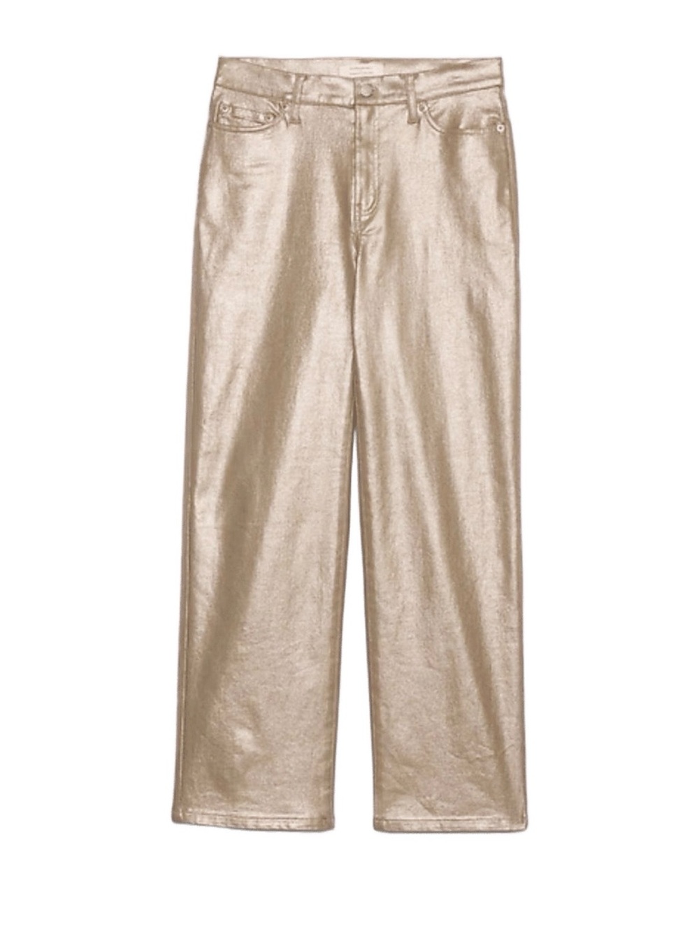 NWT Banana Republic Factory Metallic Gold Straight Leg Pants